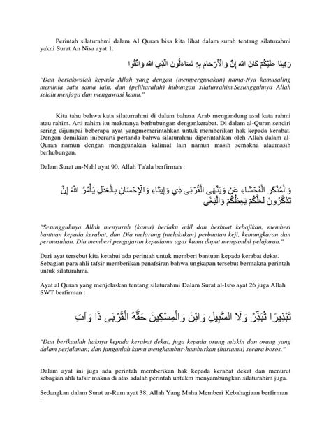 ayat al quran tentang silaturahmi Pada momen Hari Raya Idul Fi